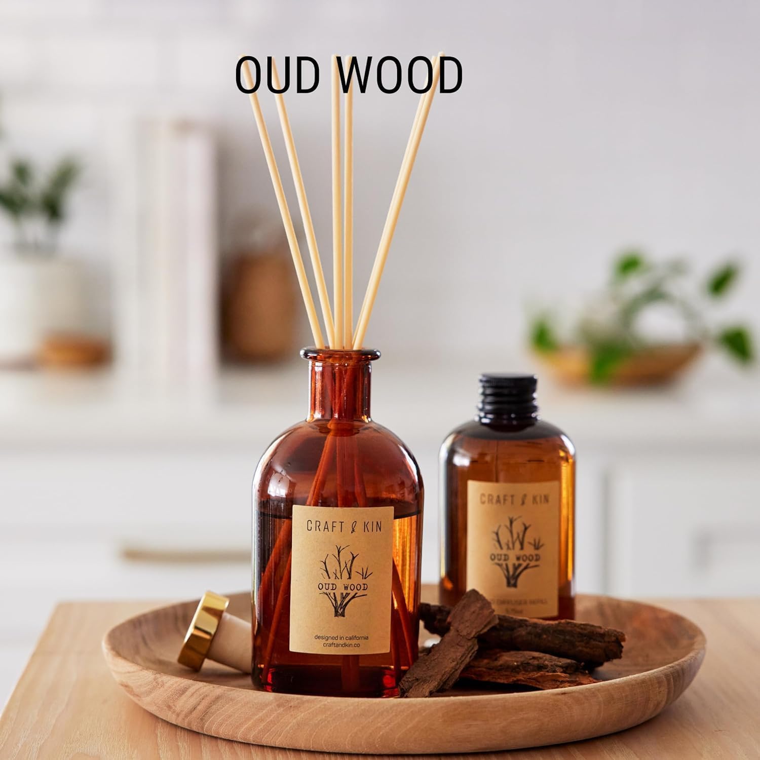 Craft Kin Oud Wood Reed Diffuser Set