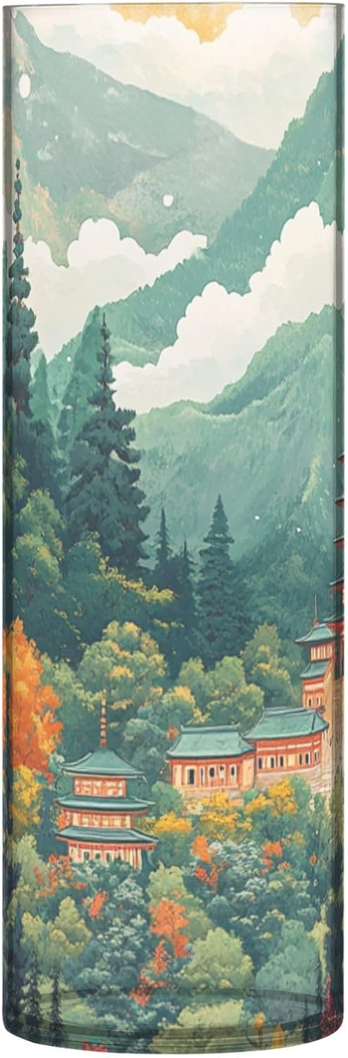 Mountain Beauty Landscape Plastic Vase for Centerpieces 118x39 Inch