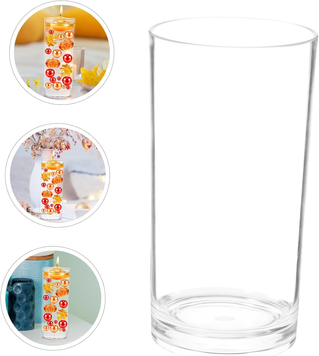 Acrylic Floating Candle Holder Clear Vase for Home Events