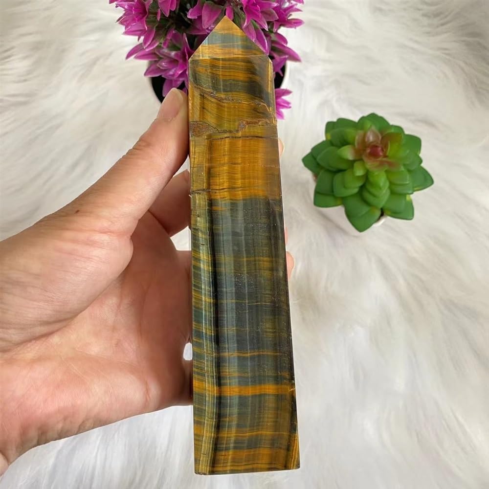 KatLin Natural Blue Tiger Eye Reiki Healing Stick Ornaments