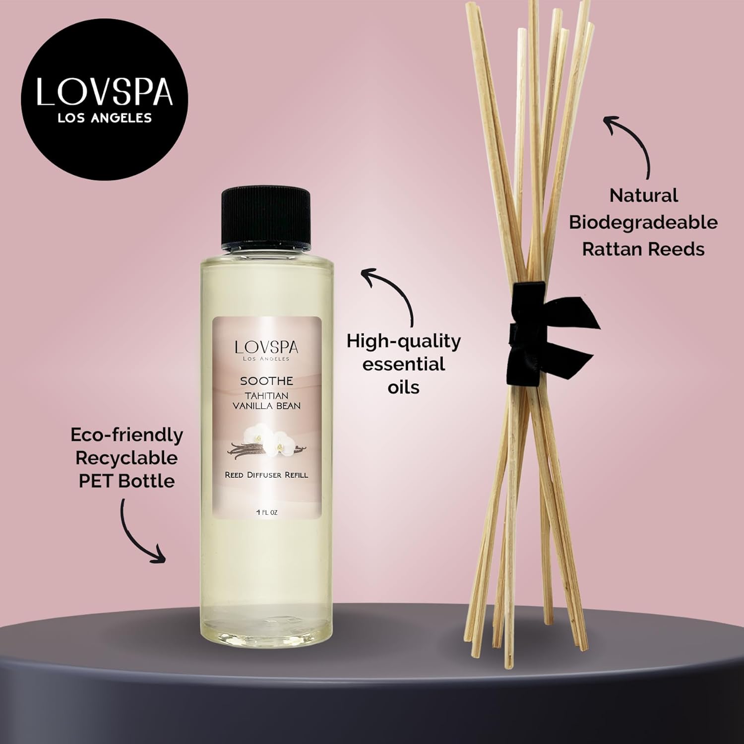 LOVSPA Tahitian Vanilla Reed Diffuser Refill Oil 4 oz