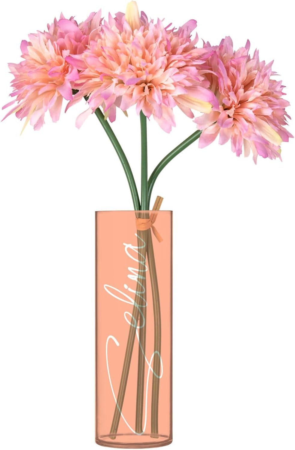 Custom Light Salmon Vase for Centerpieces and Kitchen Decor