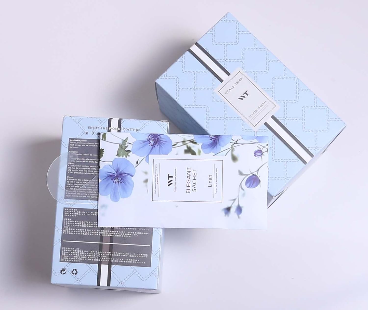 WEALD TRIBE 12 Pack Fresh Linen Scented Sachets for Home Deodorizer