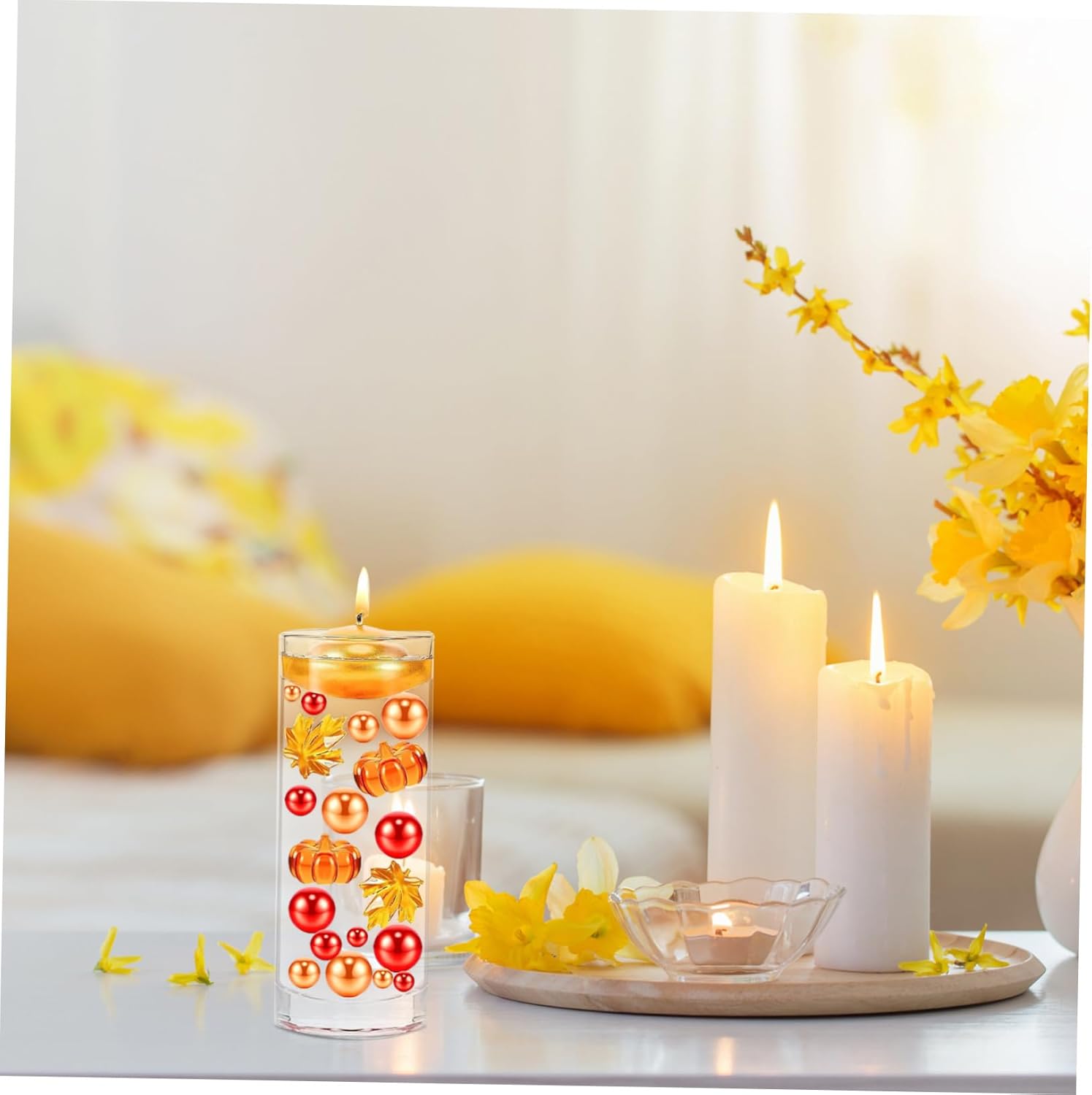 PRETYZOOM Floating Candle Holder Vase for Weddings
