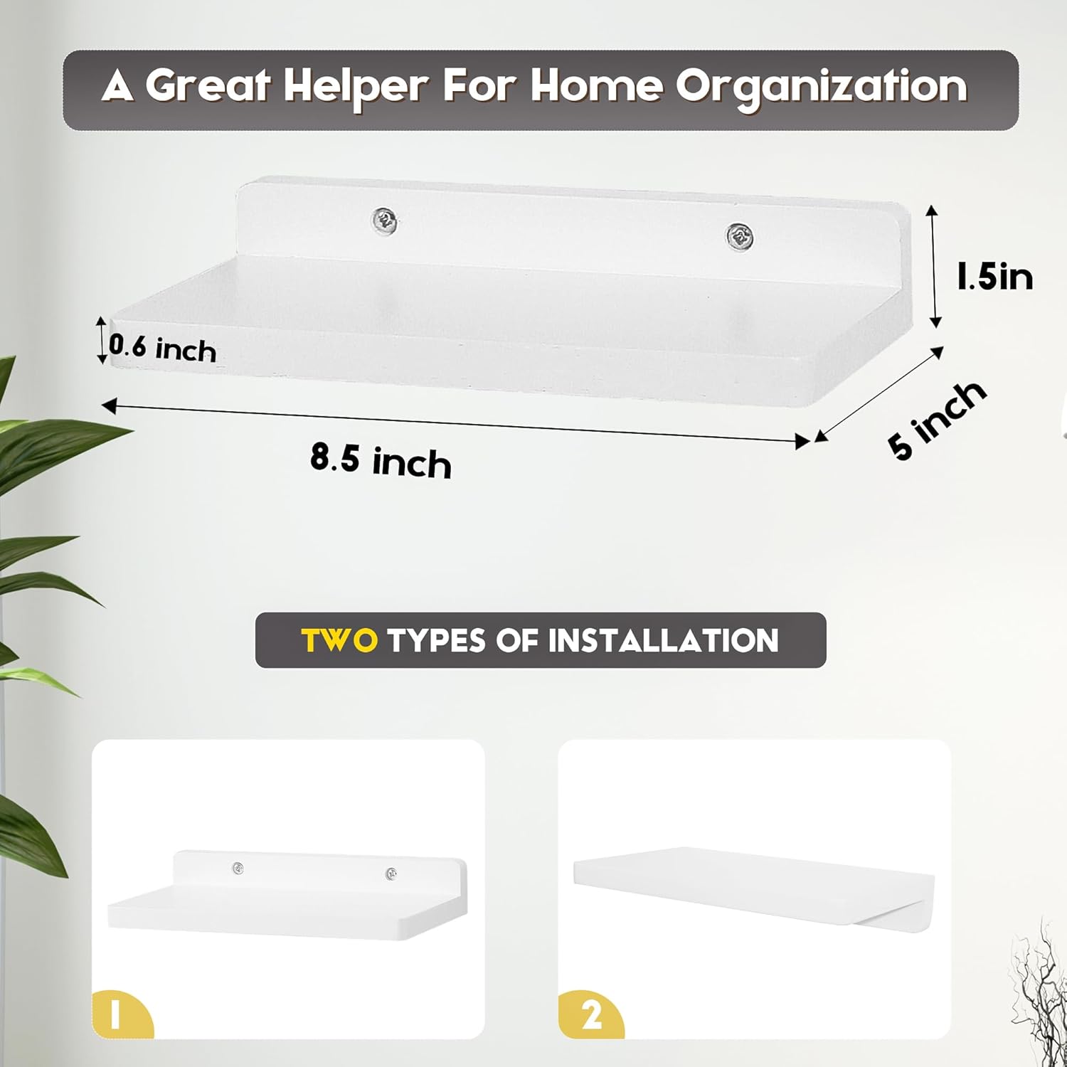 Small Floating Shelves Set of 3 White