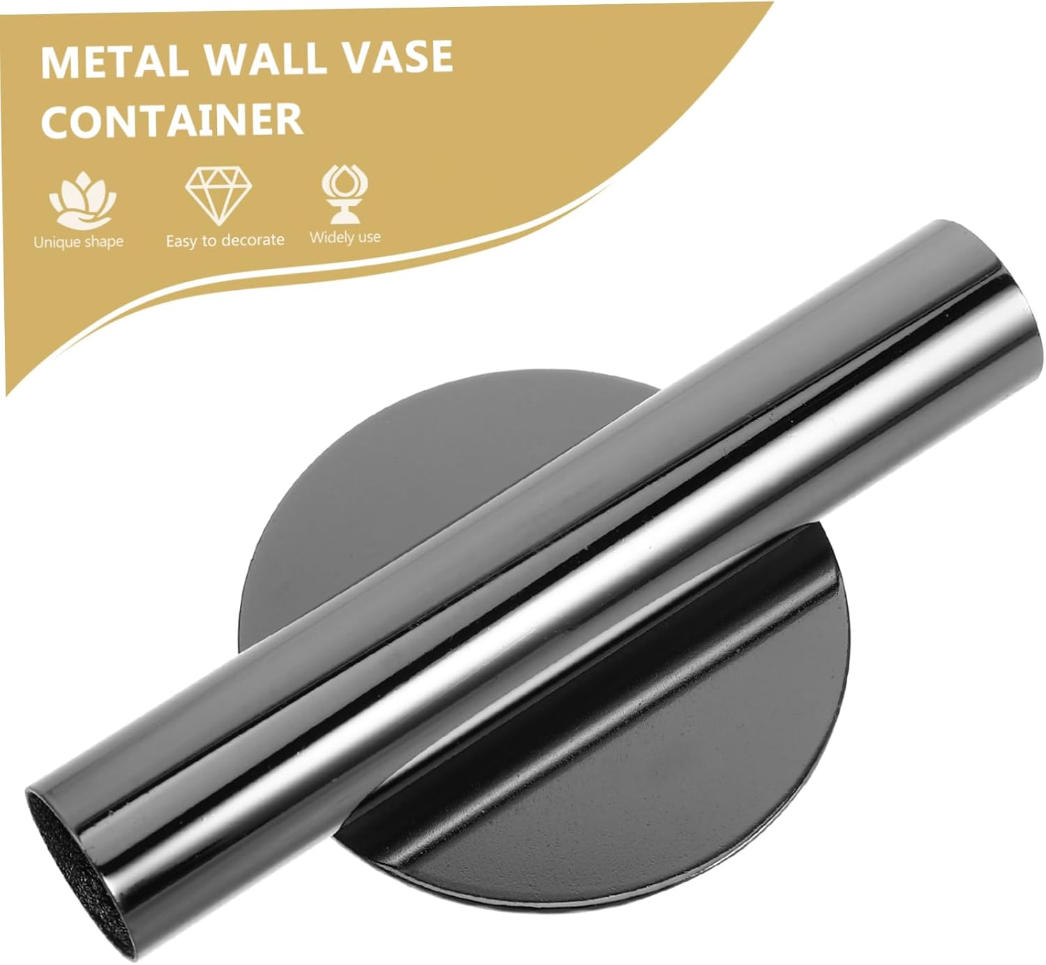 Zerodeko 2pcs Wall-Mounted Metal Flower Vase Tubes for Home Decor