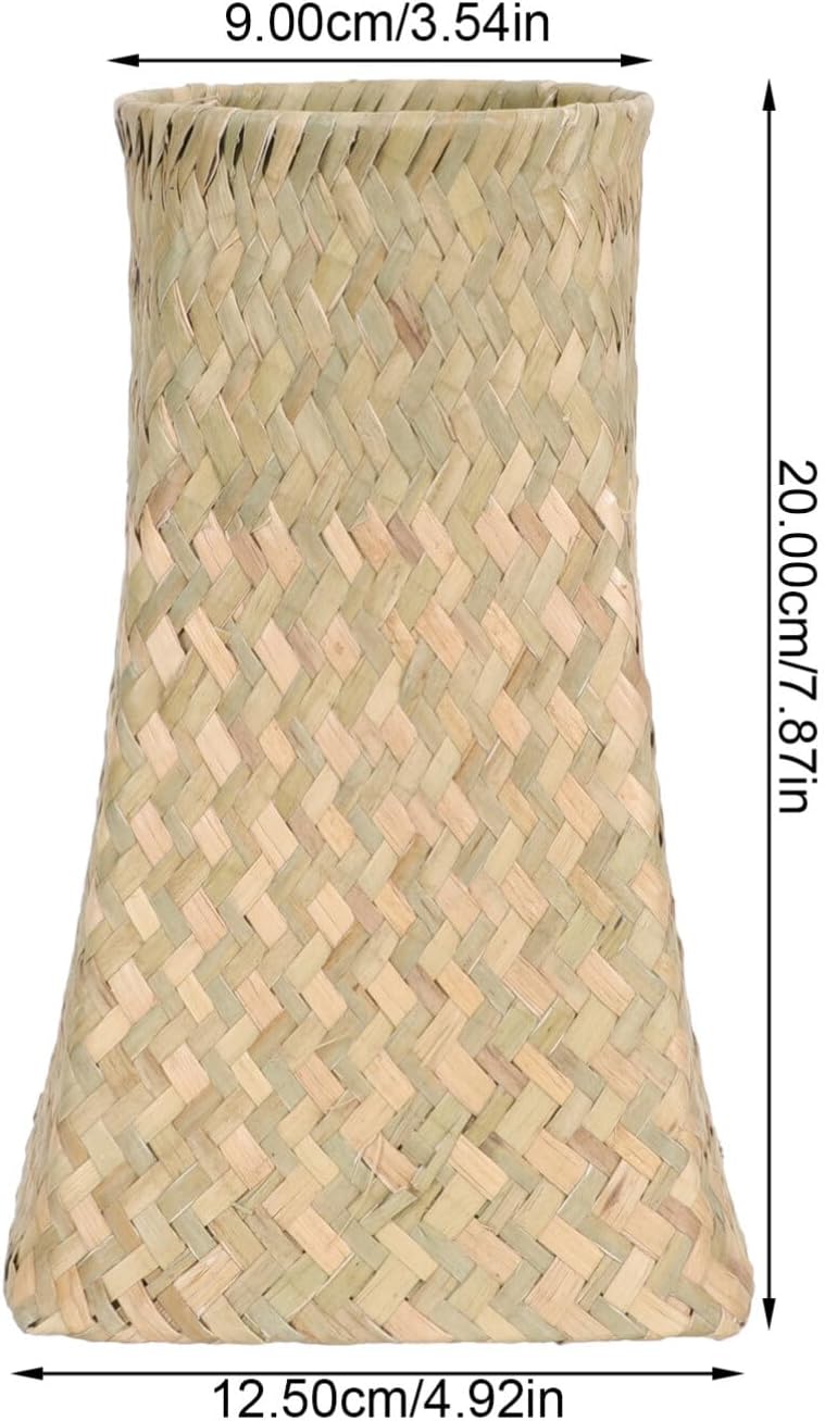 Angoily Woven Seagrass Vase with Dried Flowers
