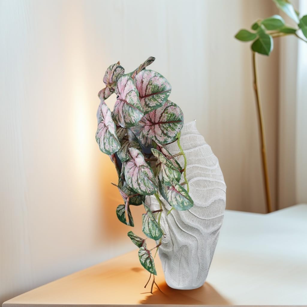 Coral Pattern Resin Art Vase with Threaded Base