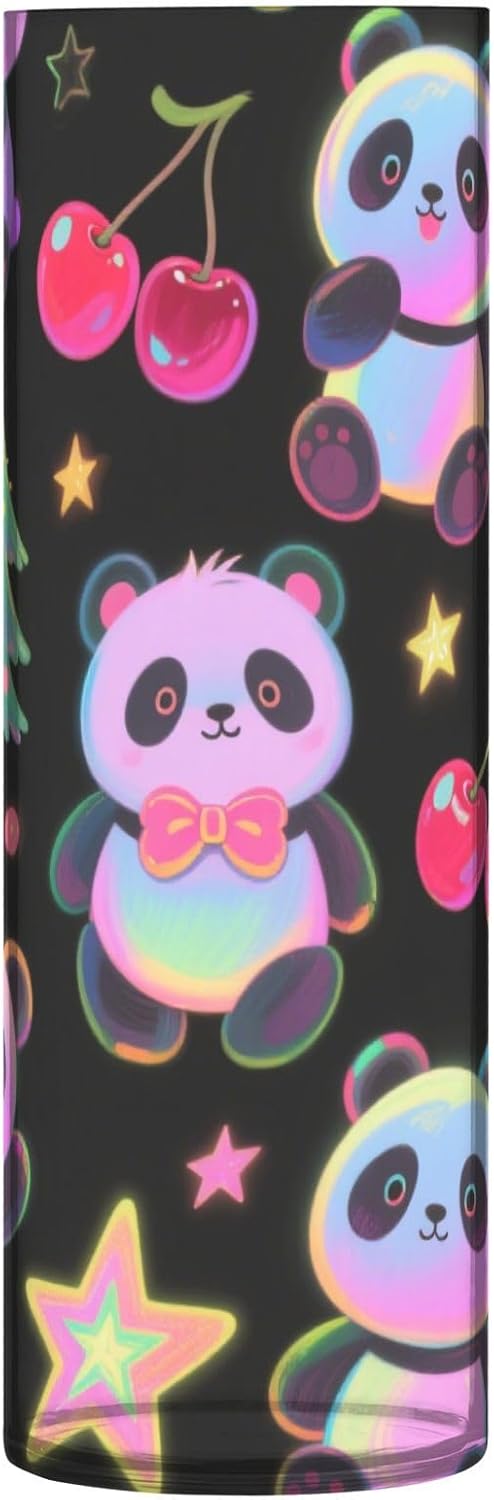 Merry Christmas White Panda Plastic Hurricane Candle Holder 118 x 39 Inch Unbreakable Decor