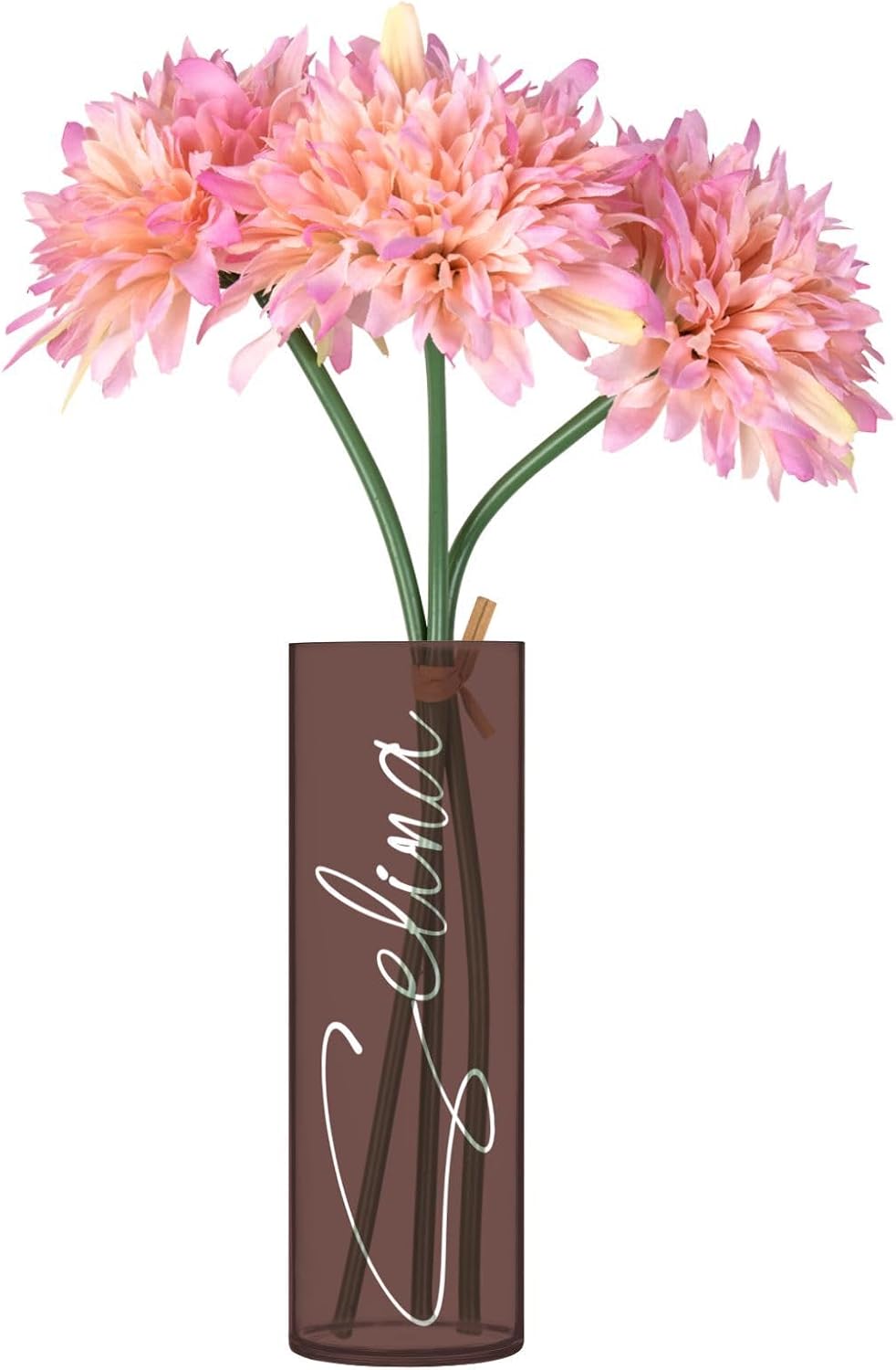 Custom Brown Red Vase for Centerpieces and Farmhouse Decor
