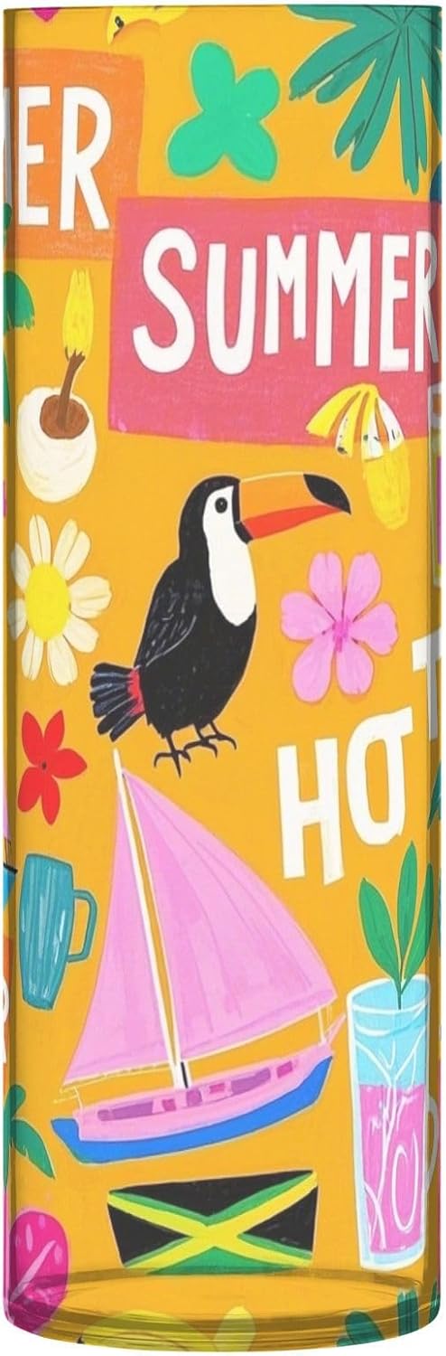 Summer Island Coconut Orange Plastic Hurricane Candle Holder 118 x 39 Inch