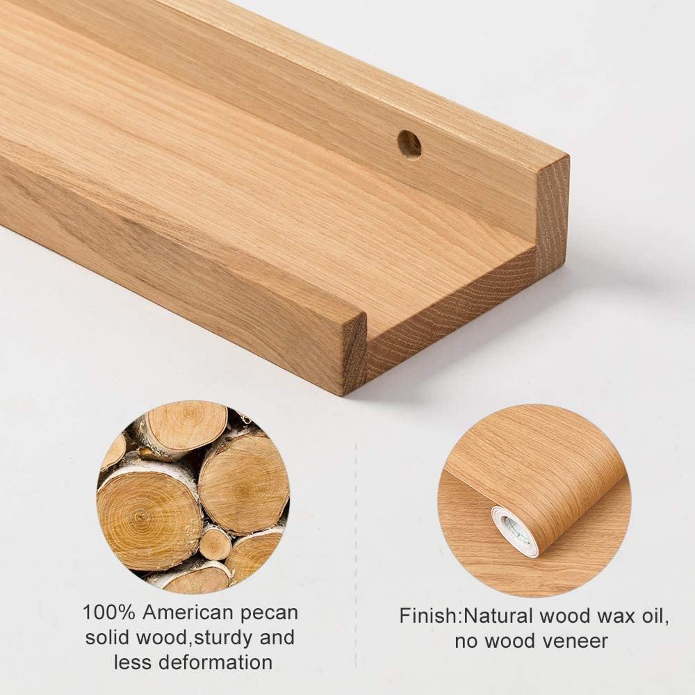 HOMWOO 12 Inch Walnut Floating Wall Shelf