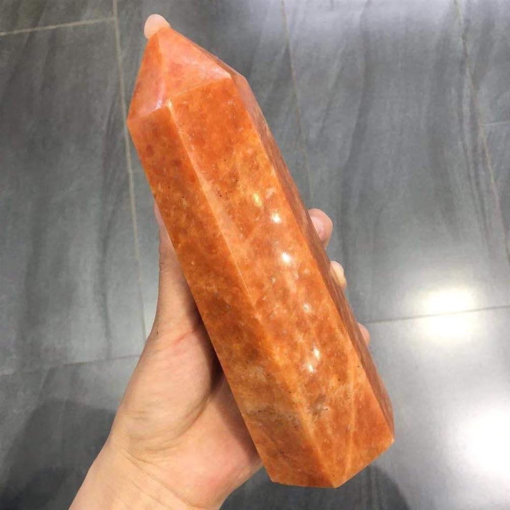 KatLin Golden Sun Crystal Quartz Tower for Reiki Healing and Home Decor