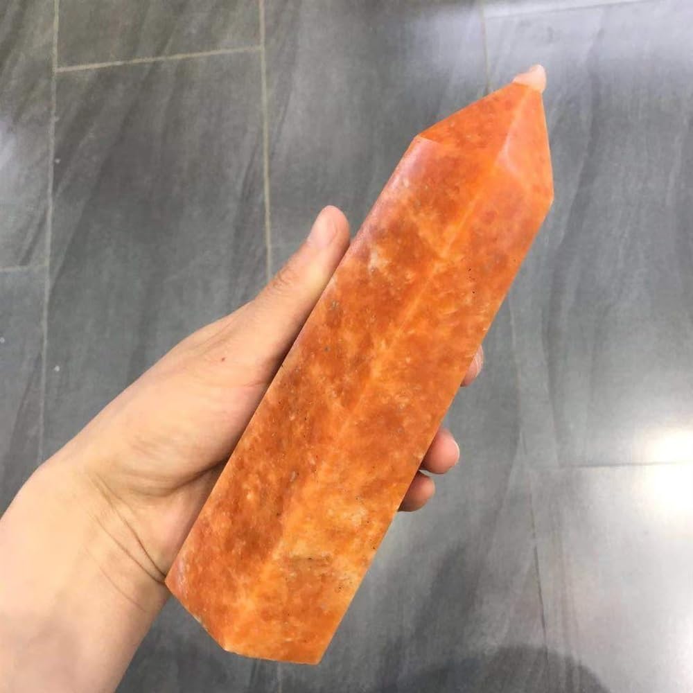 KatLin Golden Sun Crystal Quartz Tower for Reiki Healing and Home Decor