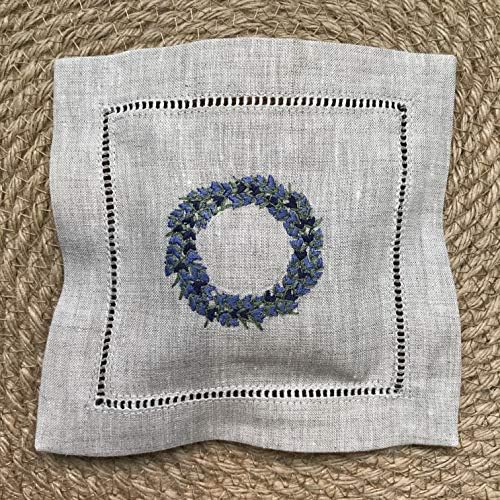 Hand Embroidered Lavender Pillow Sachet Bag Set of 3