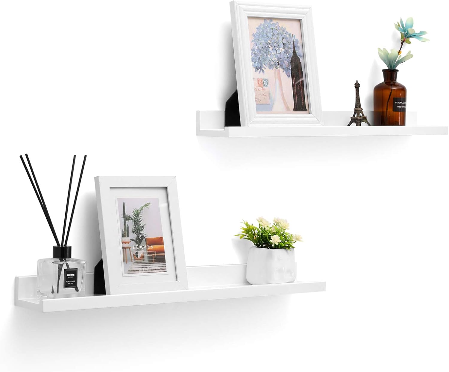 SONGMICS Floating Shelves Set of 2 Wall Mount