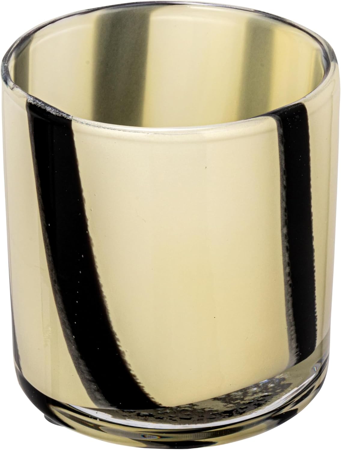 Bloomingville Round Glass Candle Holder Vase with Stripes