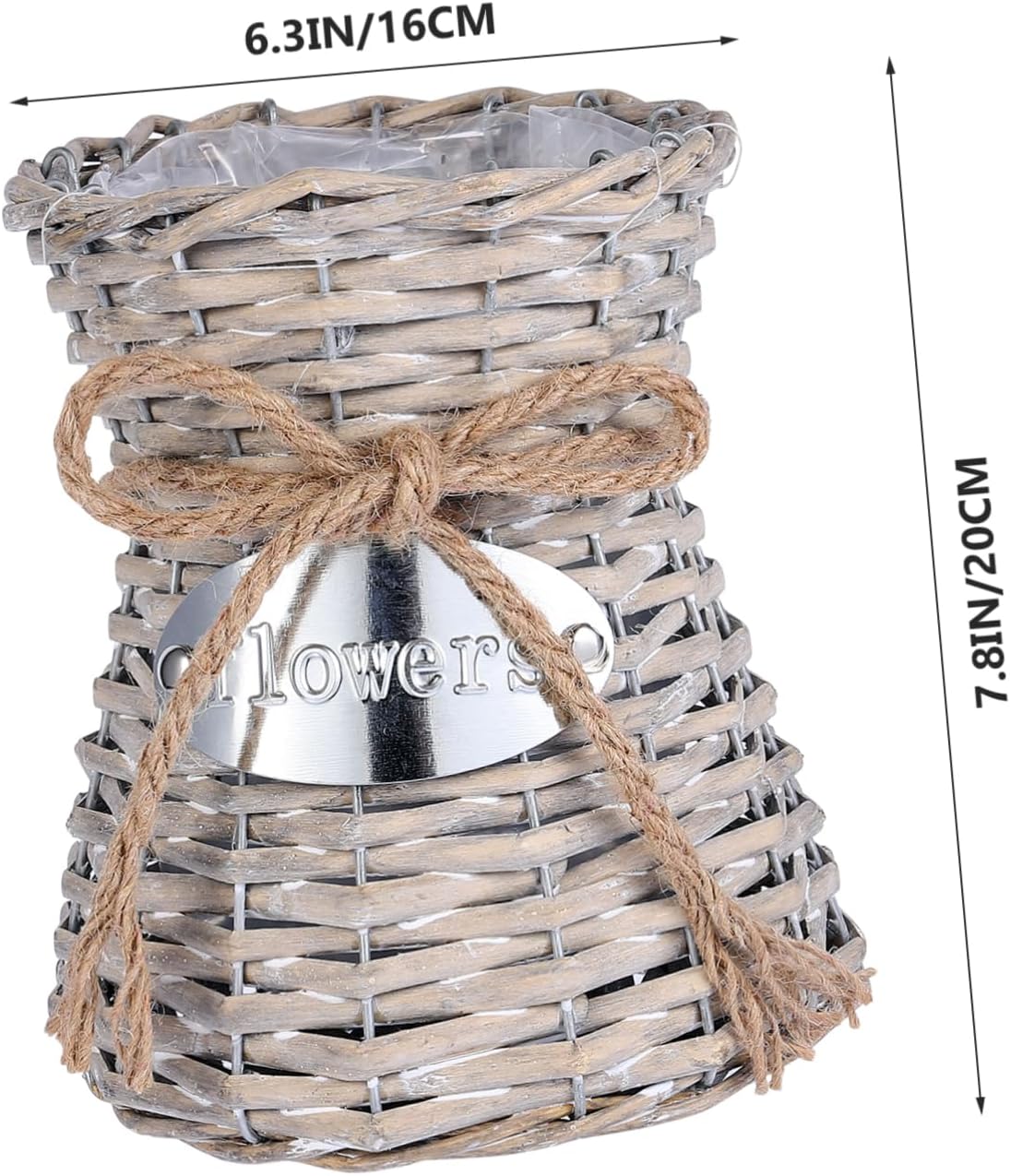 Happyyami Vintage Bamboo Woven Flower Basket for Home Decor