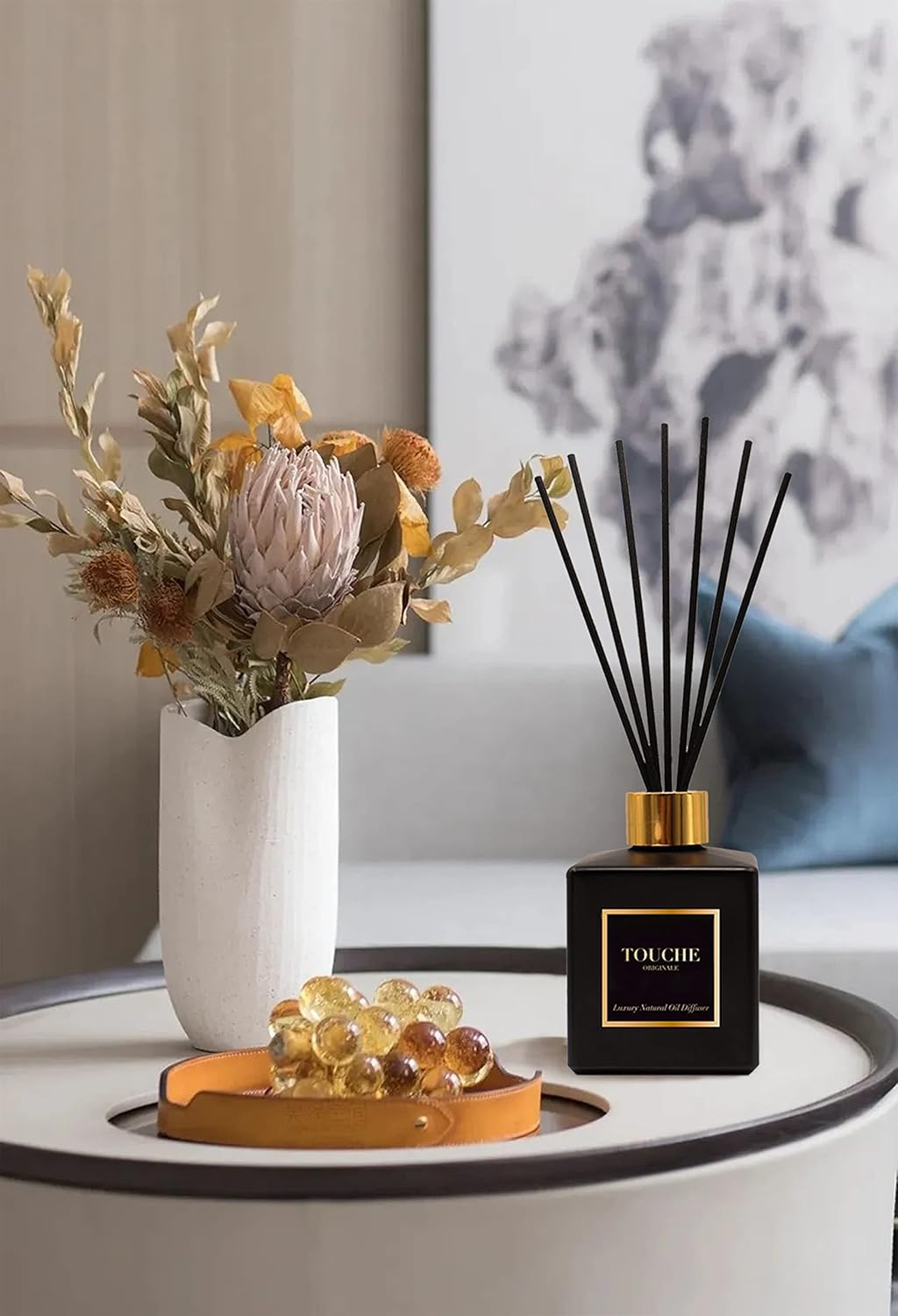 Touche Luxury Natural Reed Diffuser Vanilla Caramel 475 OZ