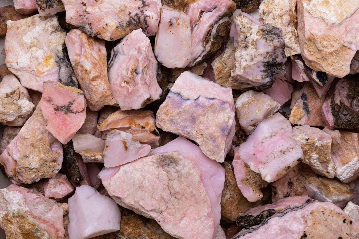 Fantasia Natural Pink Opal Rough Stones 12 lb from Peru 1