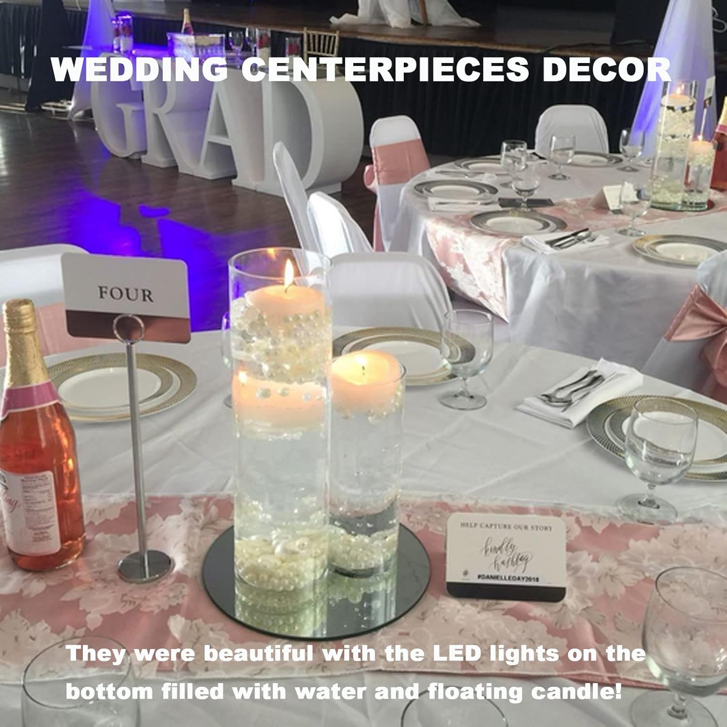 Clear Cylinder Vase Set 6Pcs for Centerpieces and Decorations