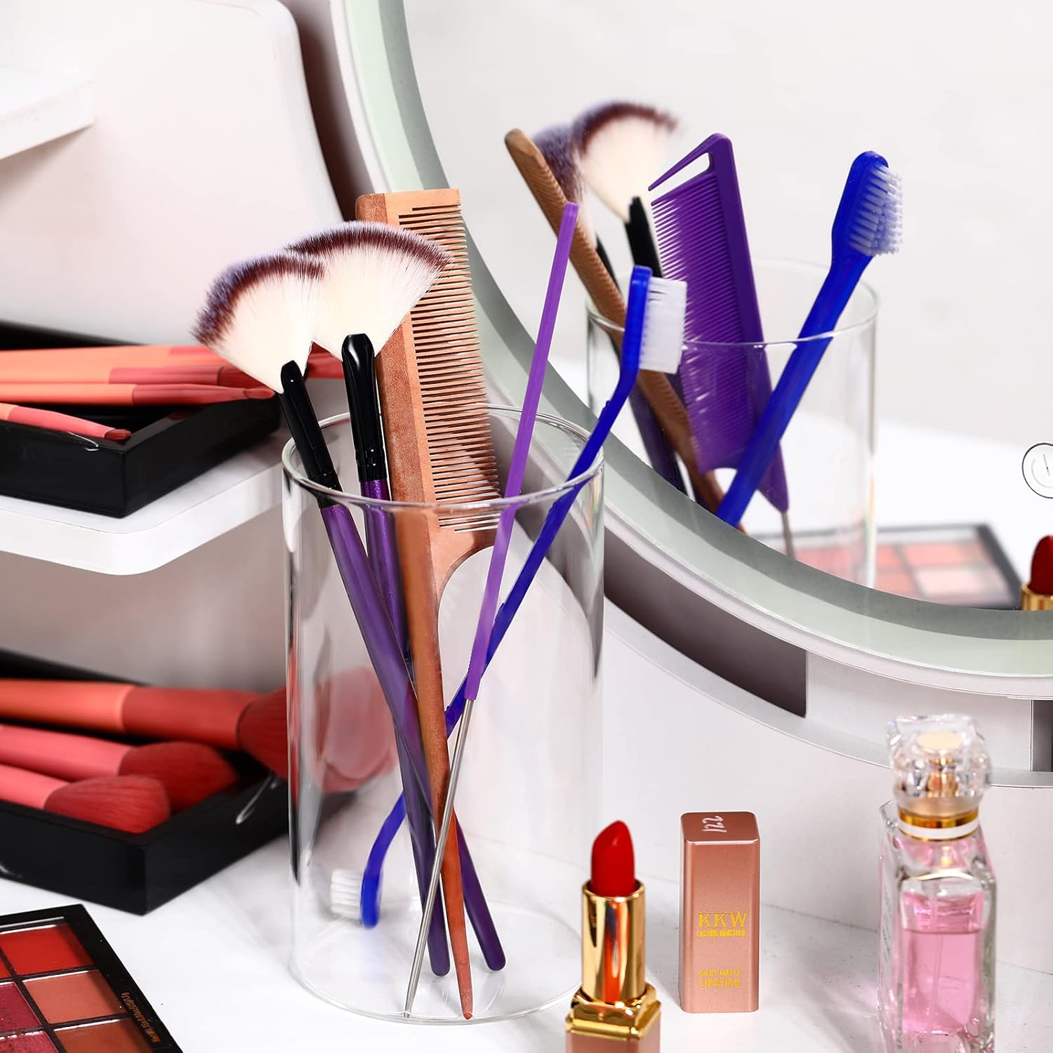 24 Pcs Tall Clear Glass Vases for Home Decor and Flower Arrangements