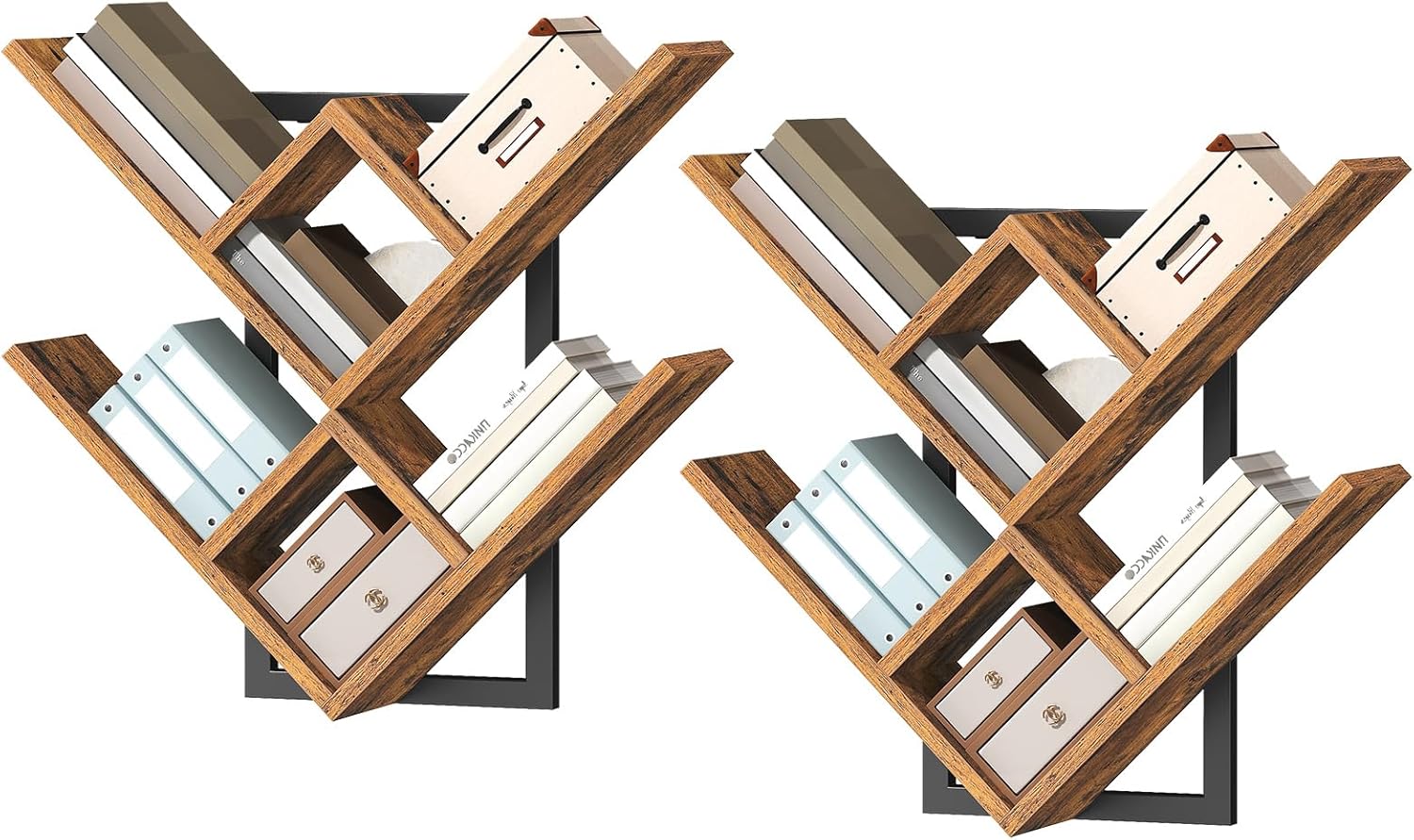 HOOBRO 2-Tier Floating Wall Shelves Set