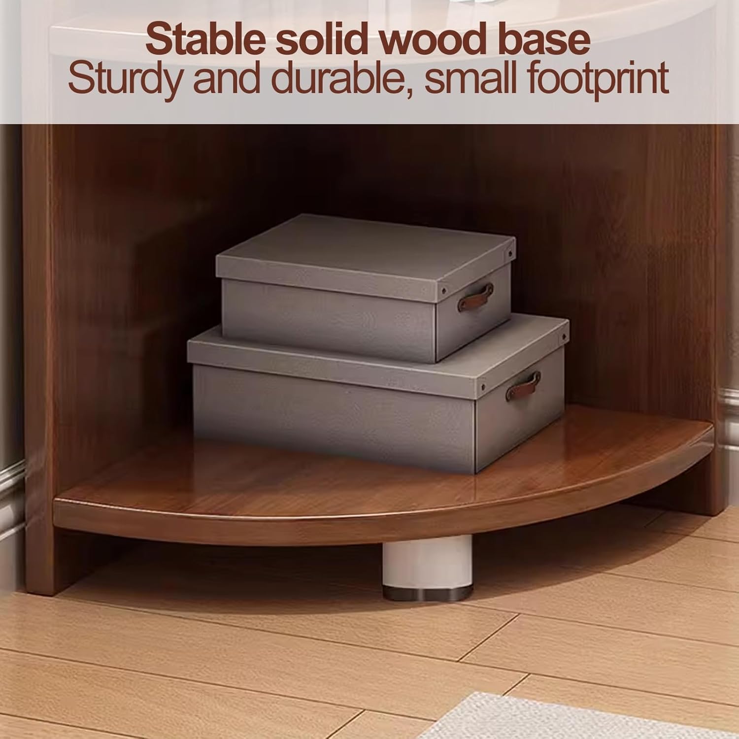 Modern 4 Tier Corner Bookshelf 47 Tall Wood Shelf