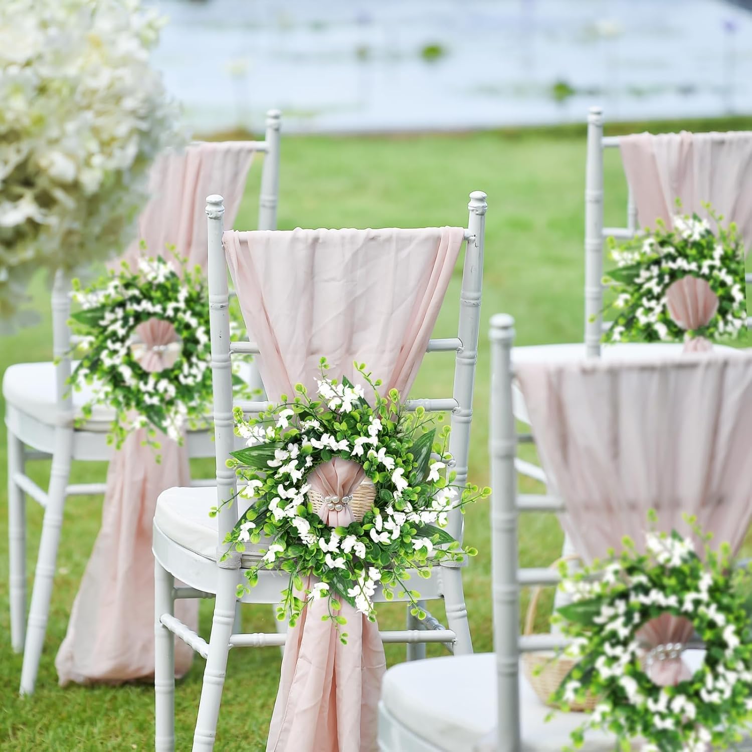 6 Pcs Artificial Forsythia Hanging Wreaths Spring Floral Decor for Front Door