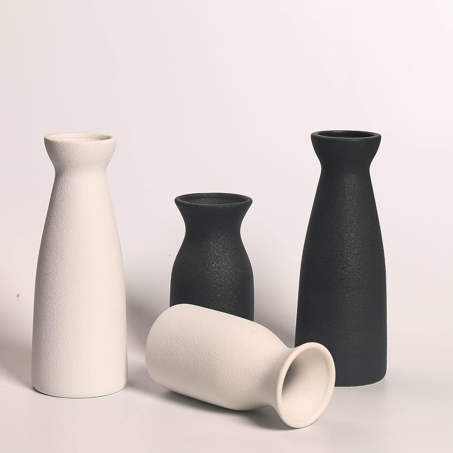 Modern White Ceramic Vase for Pampas Grass