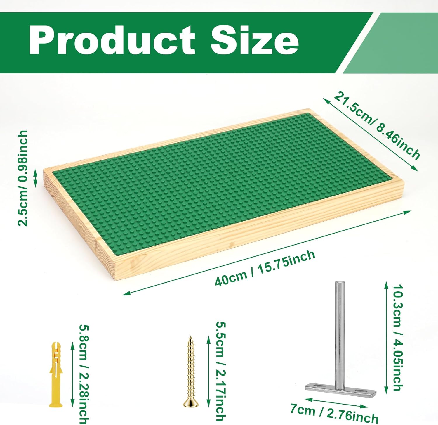 Vivise Display Shelves for Building Bricks 48x24 Wood Wall Mount