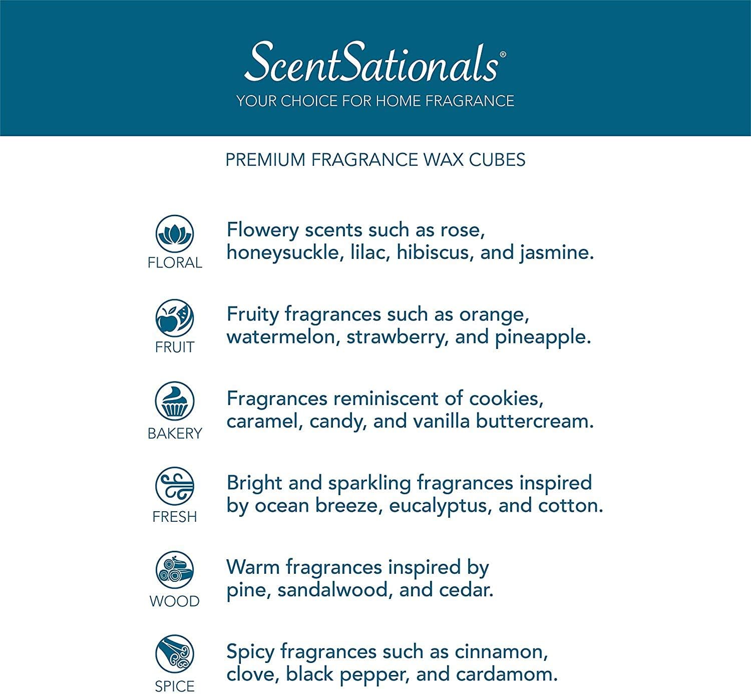 Scentsationals Scented Wax Cubes - Vanilla Bean 10oz 24-Cubes