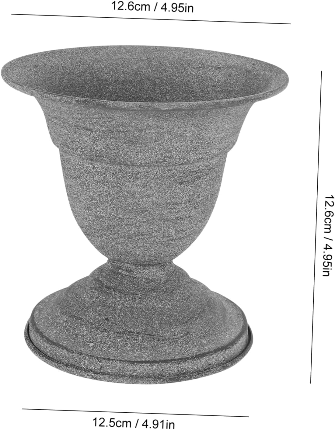 Metal Rustic Vintage Flower Vase with Gray Finish