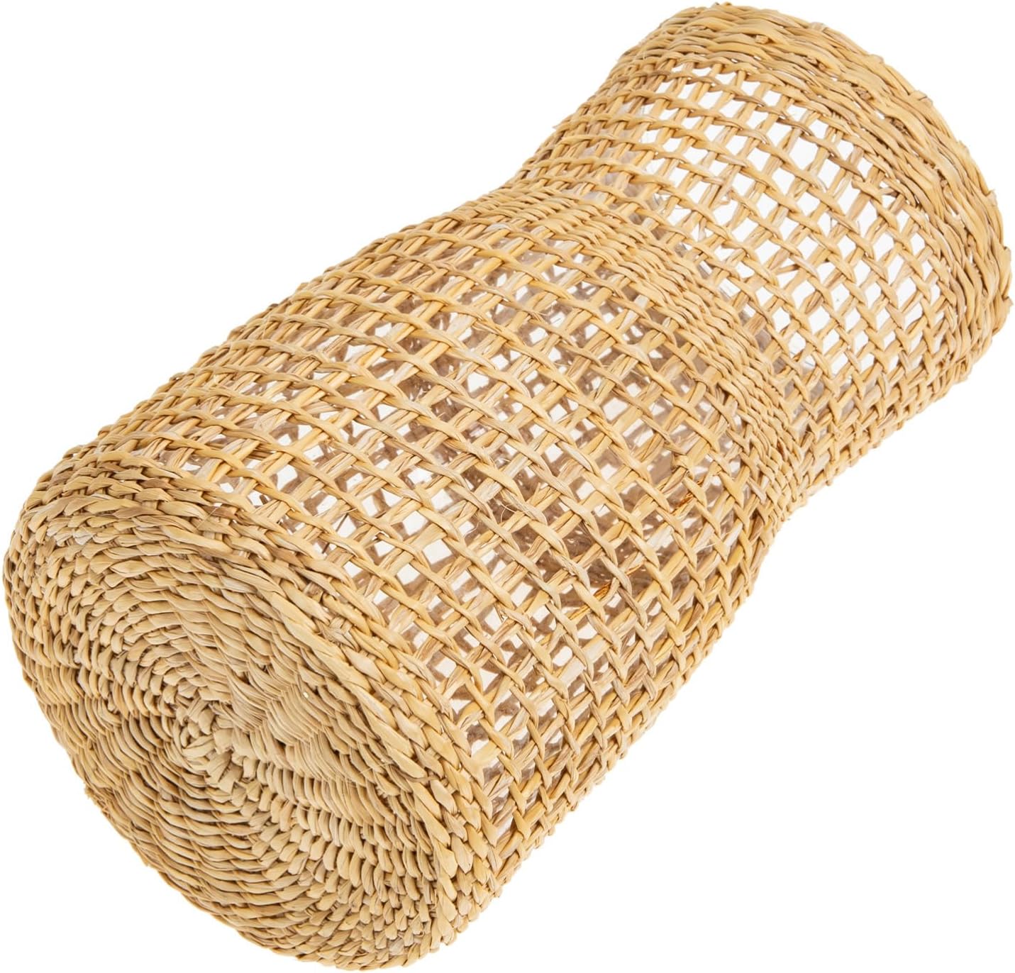 Rattan Woven Glass Flower Vase for Home Decor