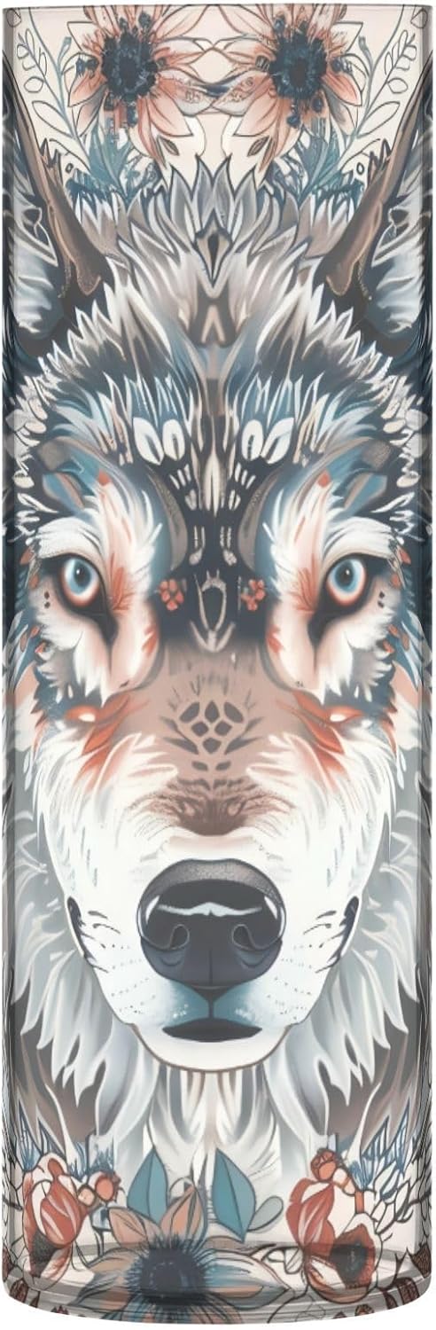 Bohemian Grey Wolf Flower Vase 118 x 39 Inch Decorative