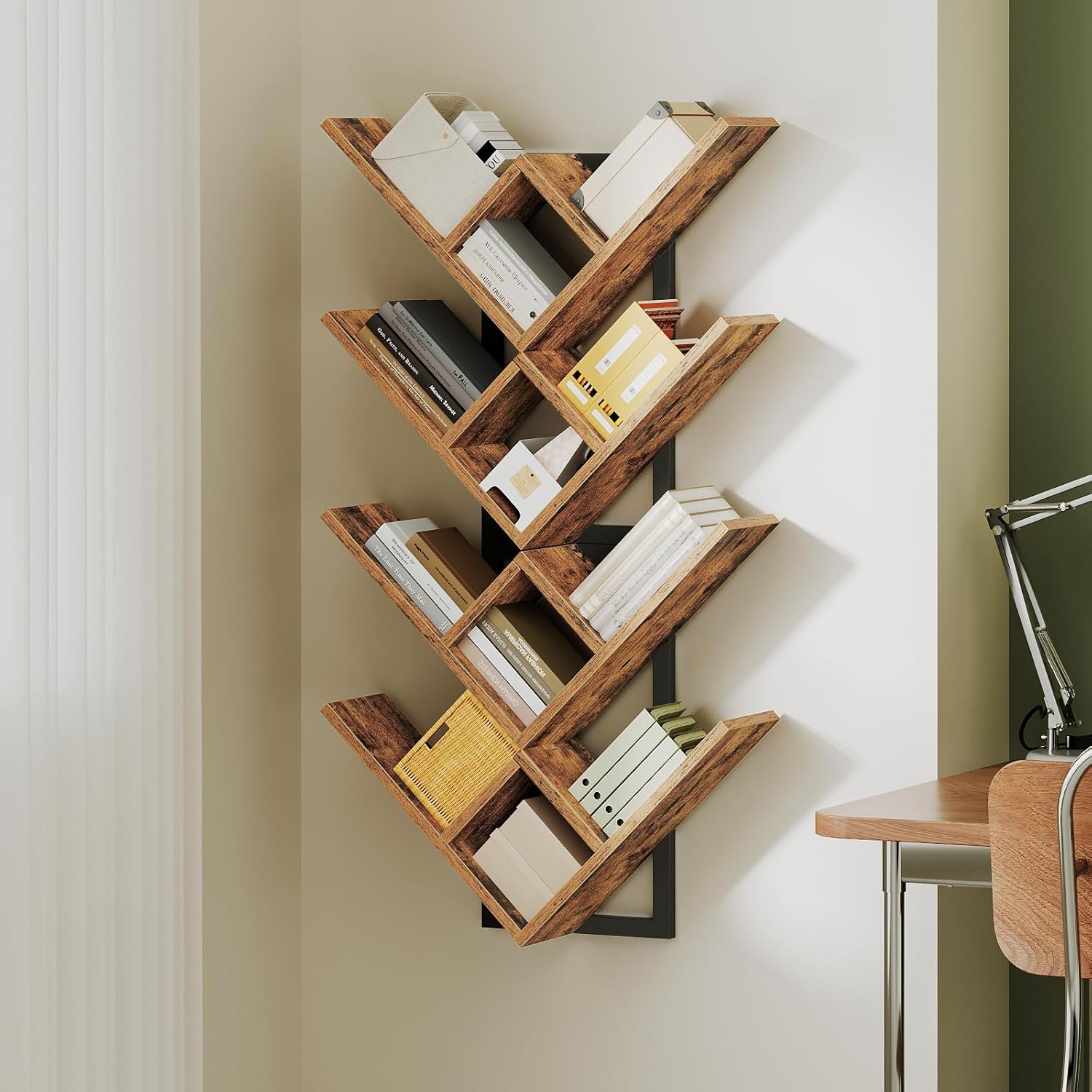 HOOBRO 2-Tier Floating Wall Shelves Set