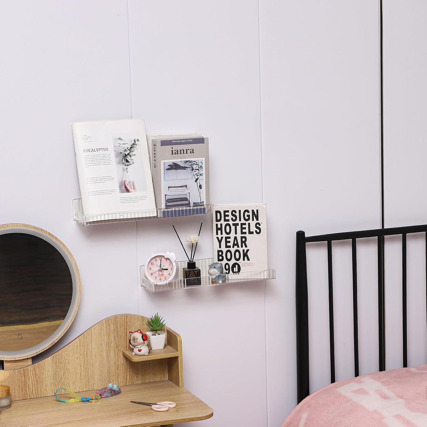 Cq Acrylic Clear Floating Shelves Set of 6
