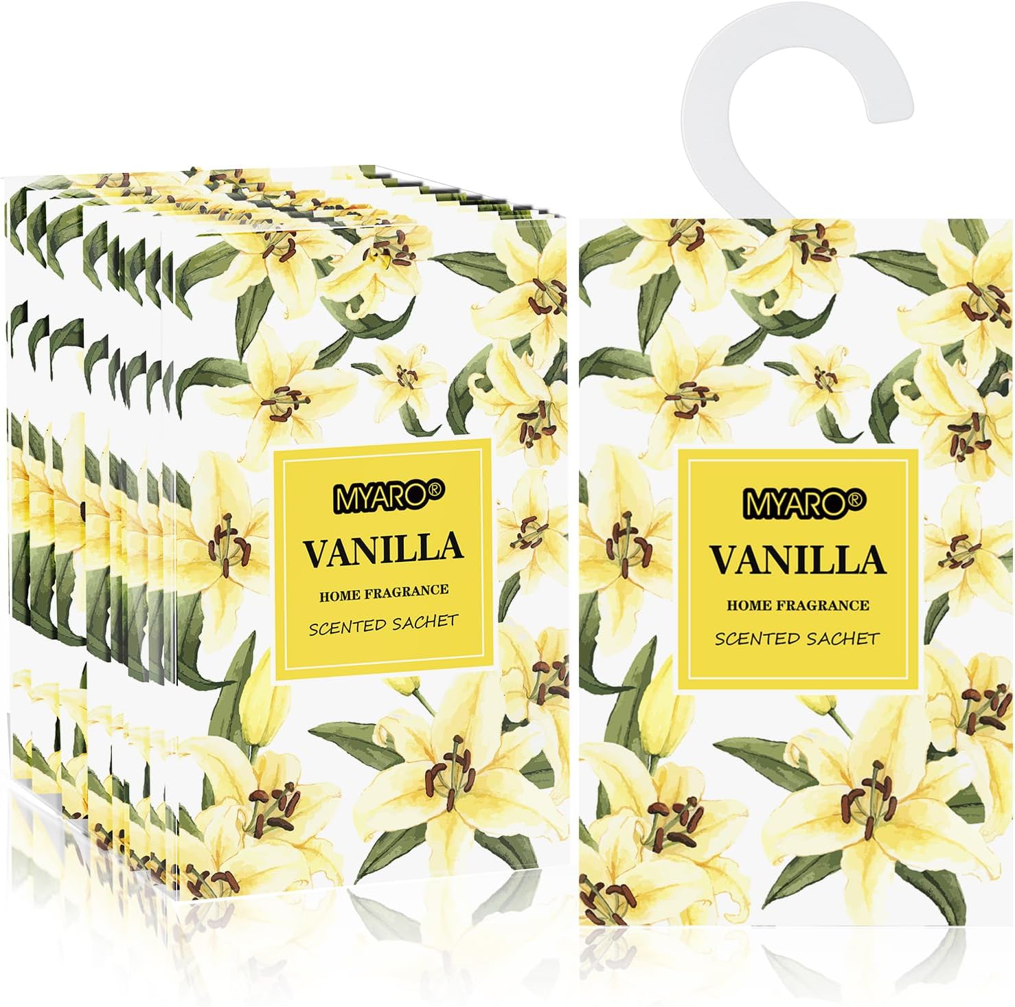 MYARO Vanilla Scented Sachets 12 Pack Closet Drawer