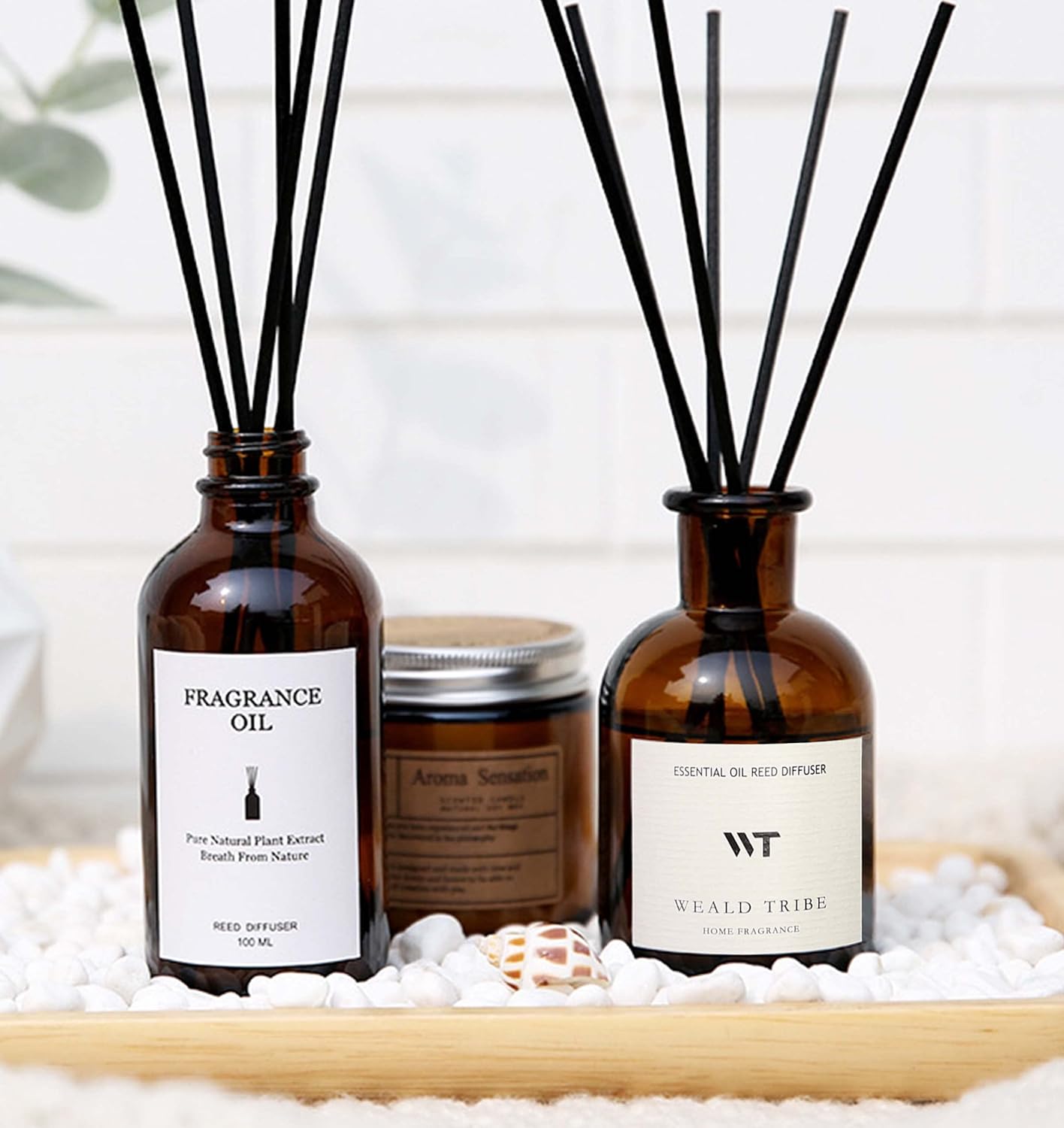 WEALD TRIBE Holiday Reed Diffuser Set Vanilla Cinnamon