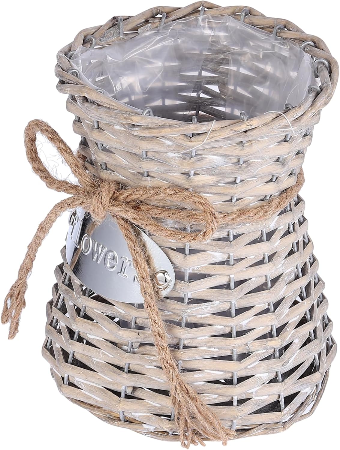 Happyyami Vintage Bamboo Woven Flower Basket for Home Decor