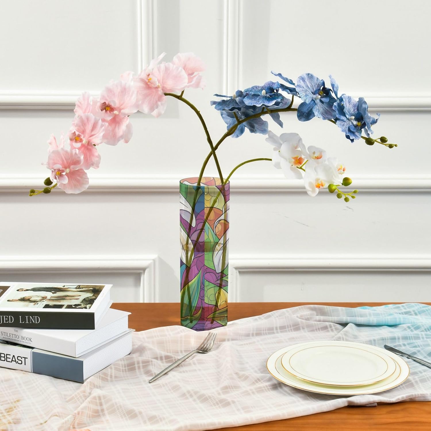 Easter Lily Plastic Flower Vase 118 x 39 Inch Decorative