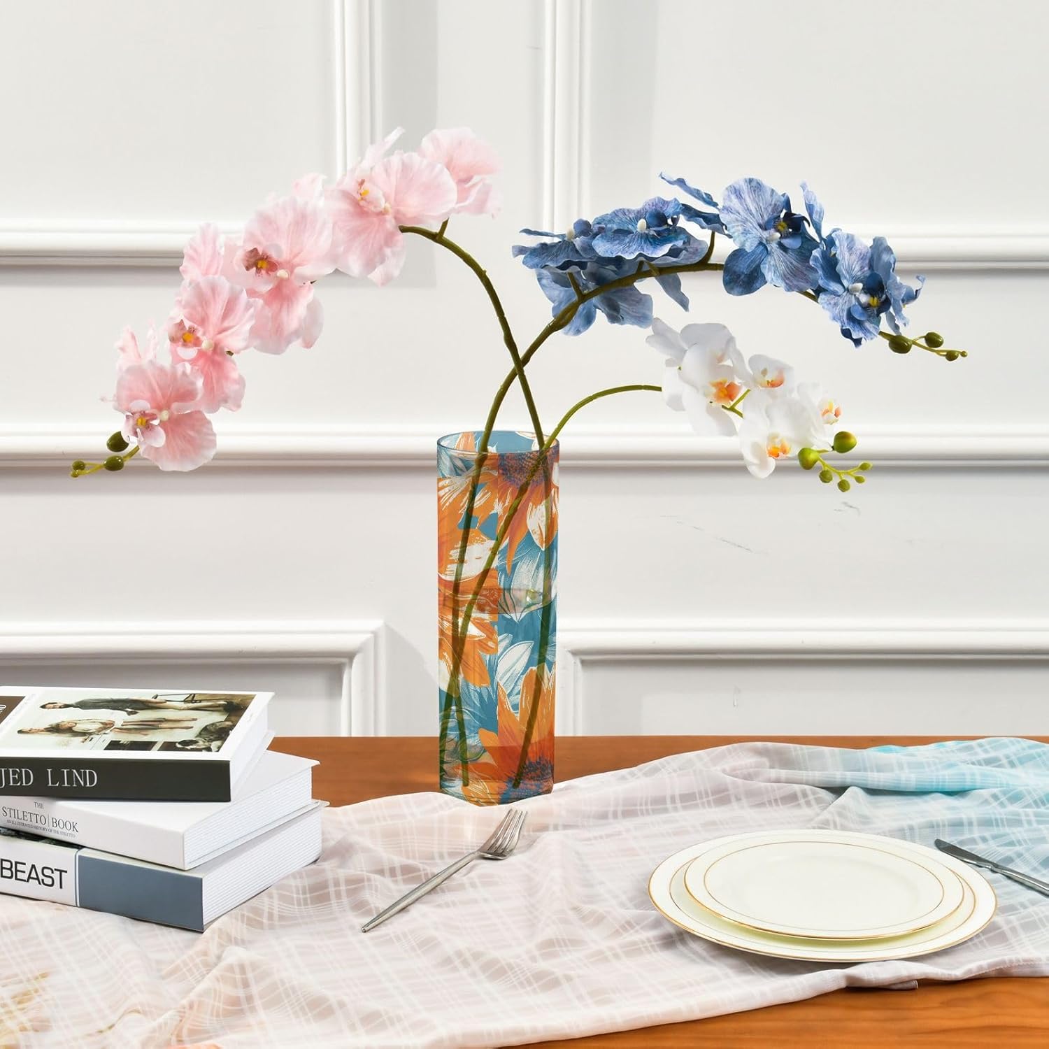 Vintage Sunflowers Plastic Hurricane Candle Holder 118 x 39 Inch Decor