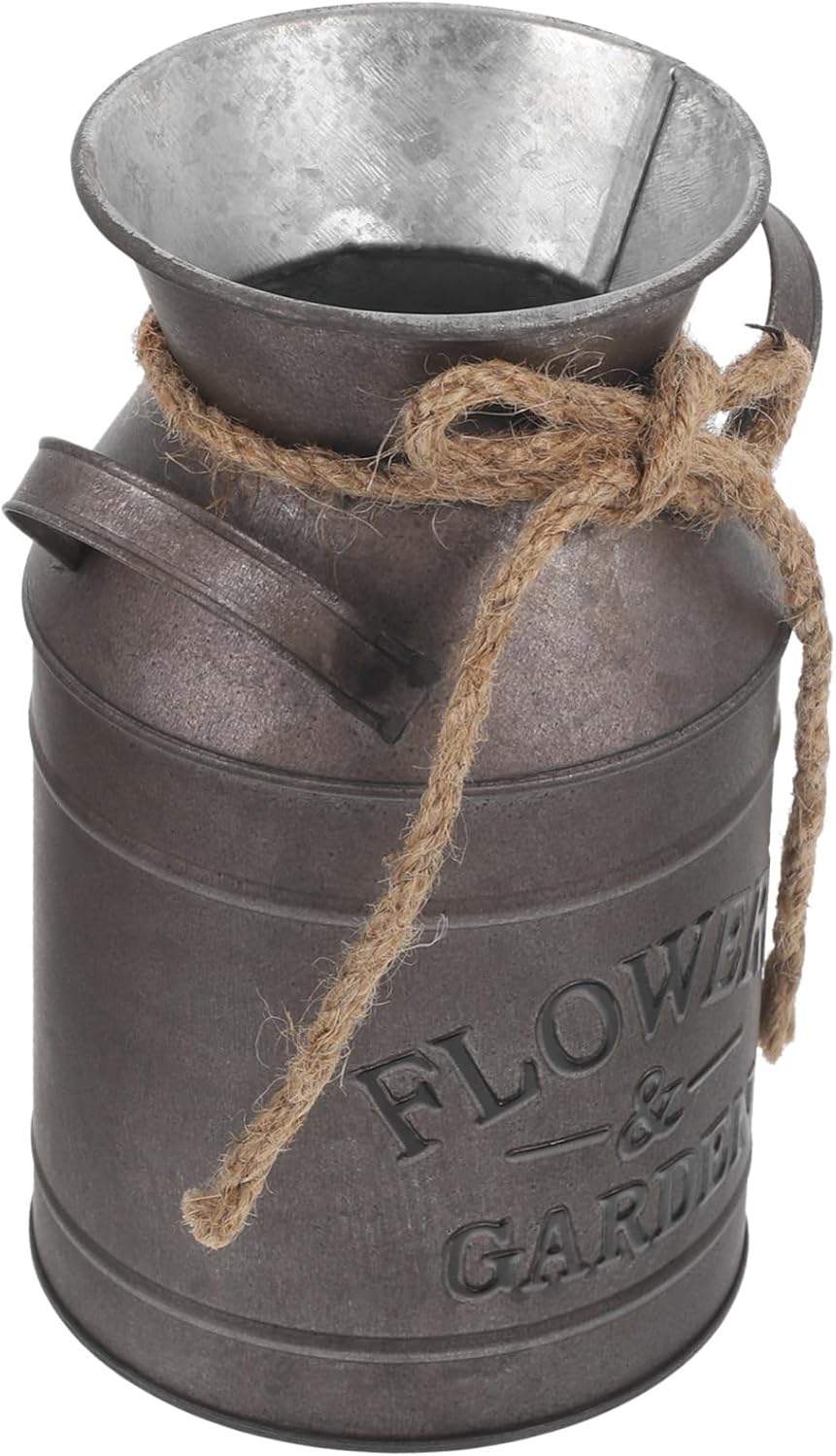 Rustic Galvanized Milk Can Vase 453 X 748 Inches