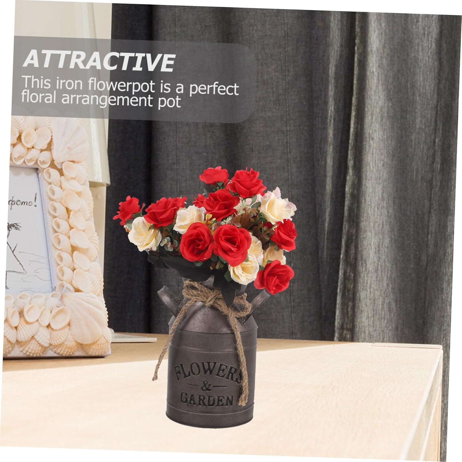 Rustic Galvanized Milk Can Vase 453 X 748 Inches
