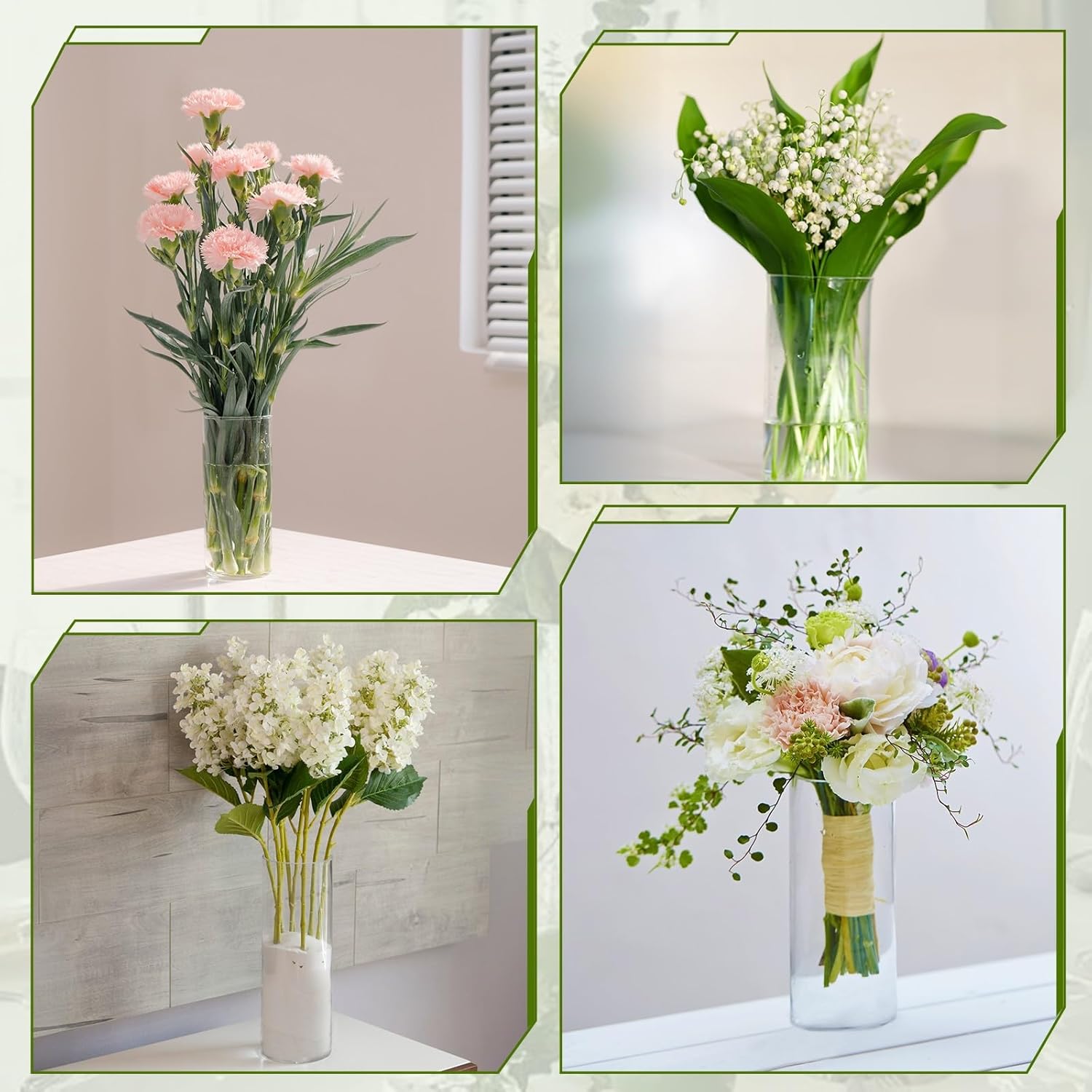 Tall 59 Inch Glass Cylinder Vase for Wedding and Home Decor