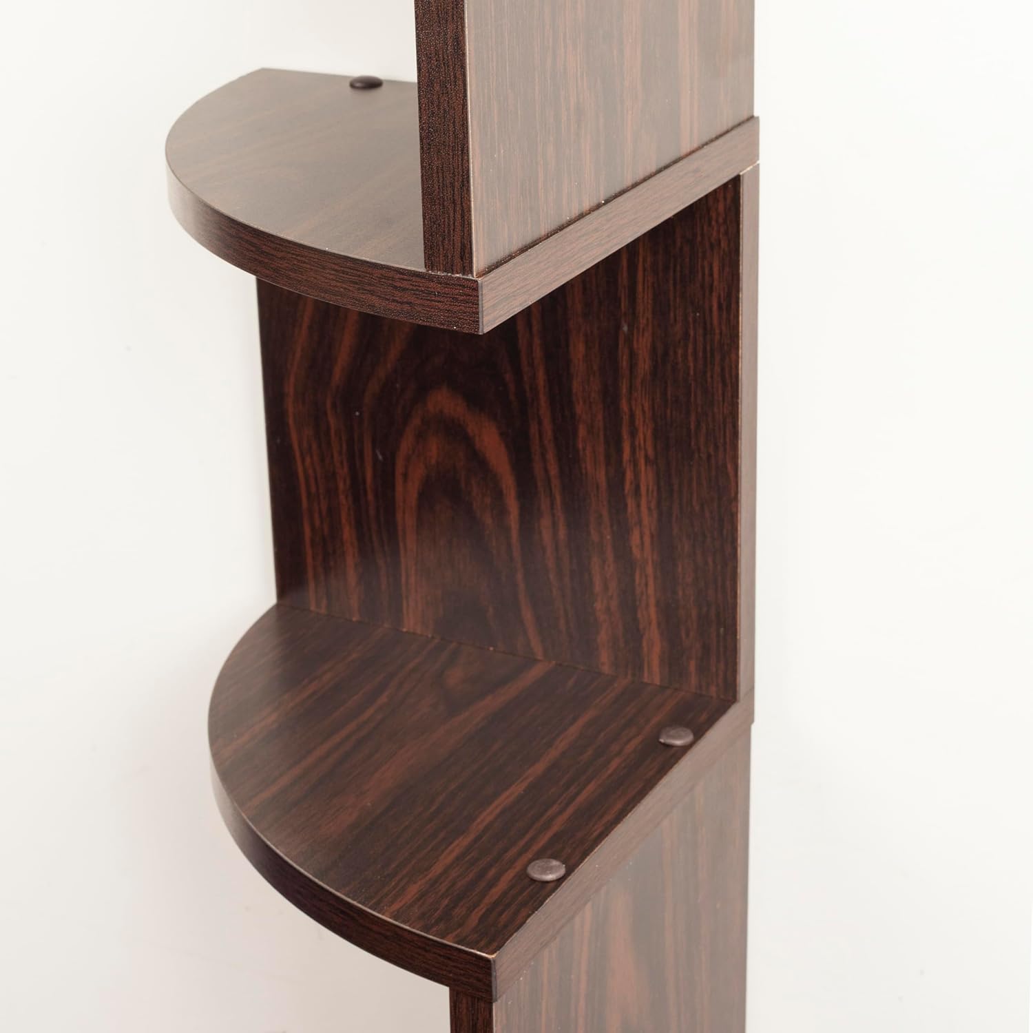 Danya B Large Rustic 5-Tier Corner Wall Shelving Unit