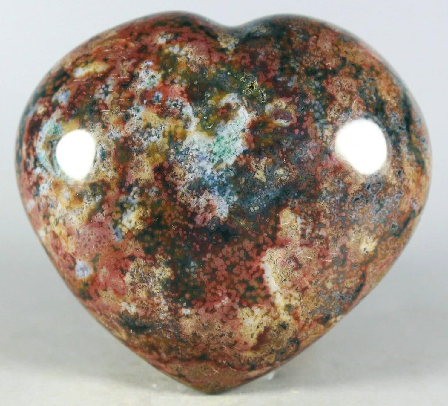 Ocean Jasper Agate Heart Reiki Stones Collection