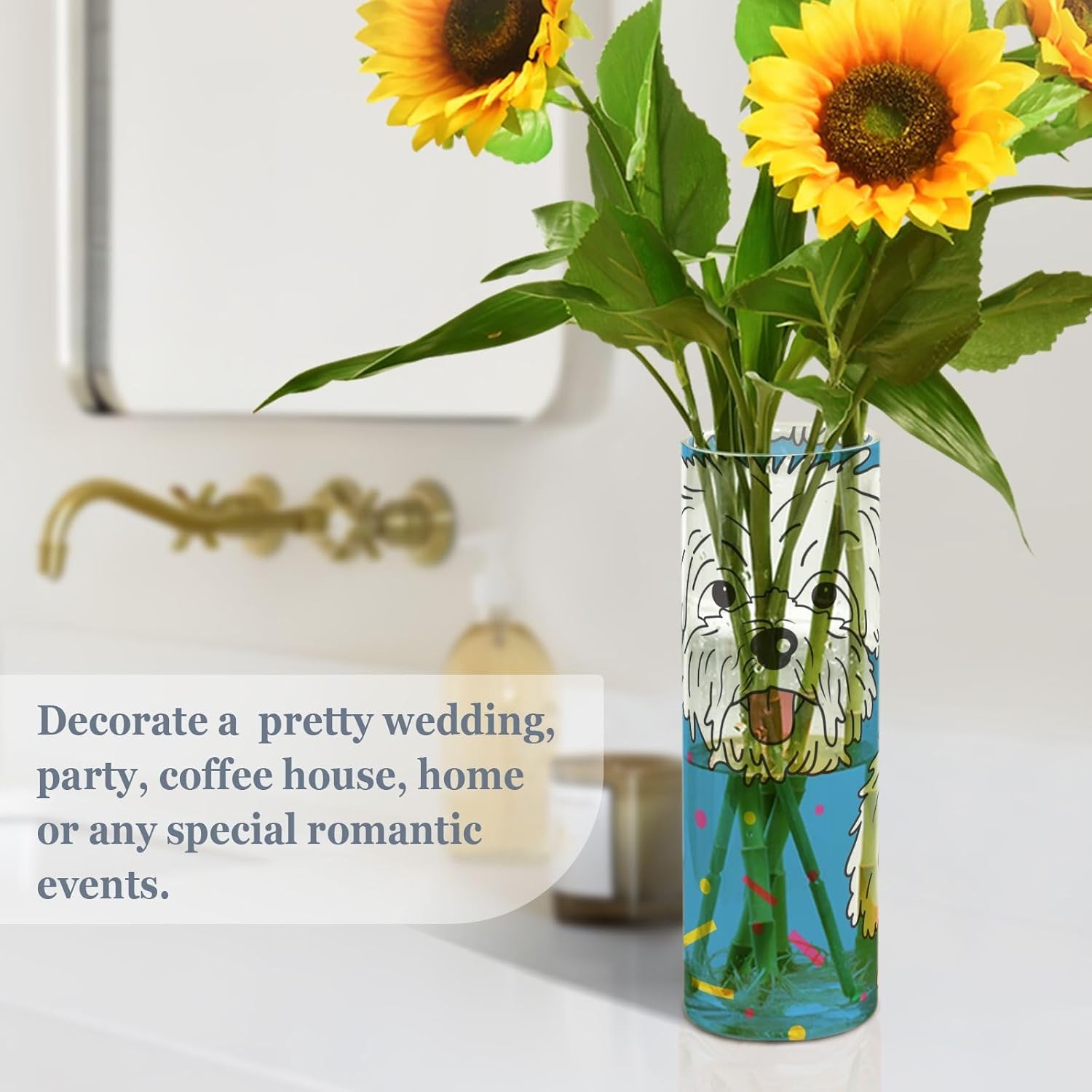 Cute Puppy Plastic Hurricane Vase Candle Holder