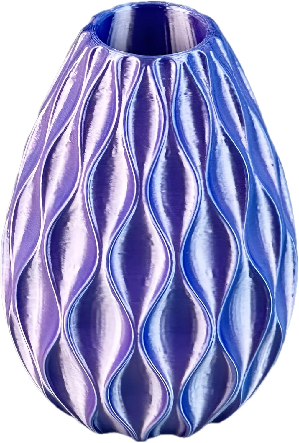 3D Printed Mini Wavy Vase - Blue Pink