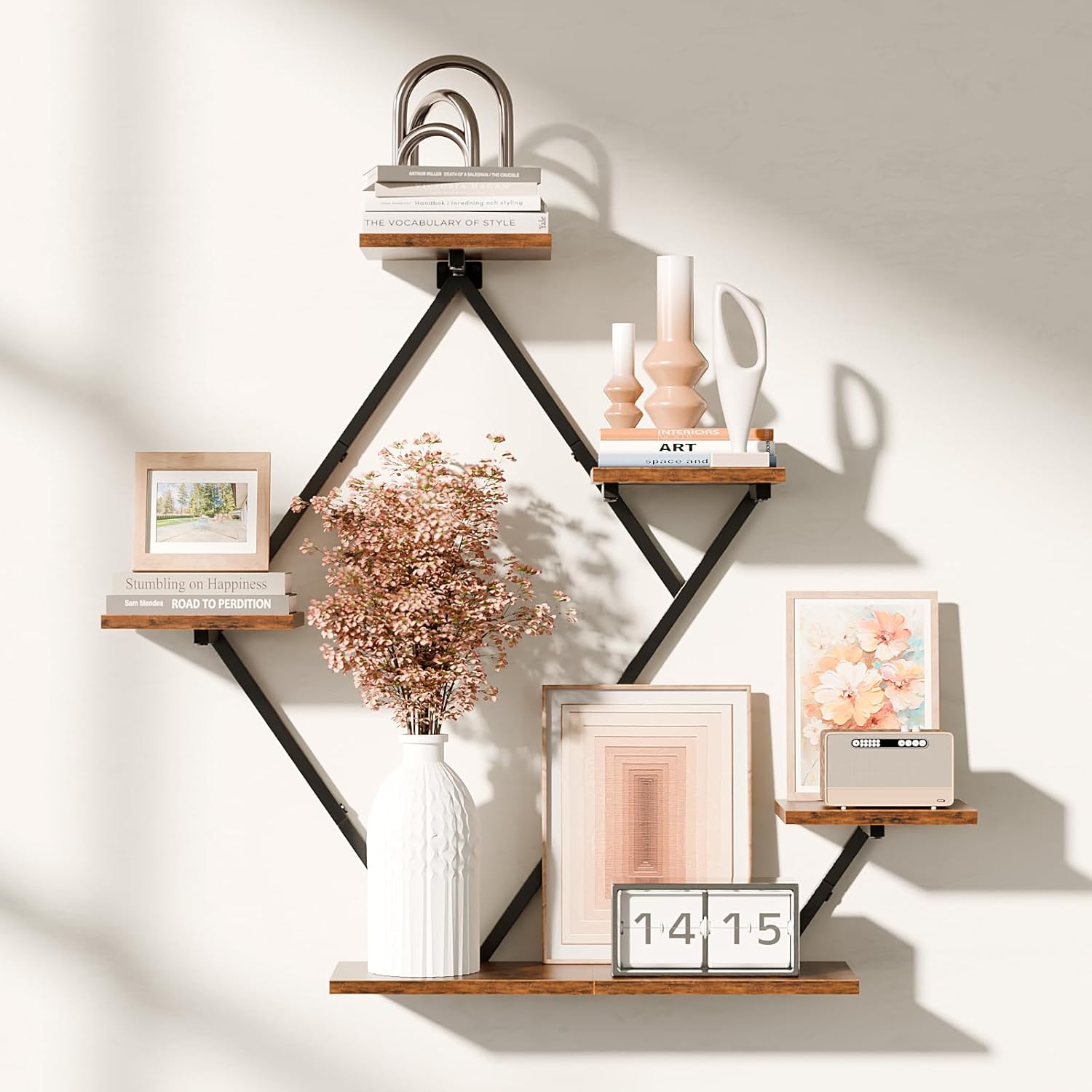 Floating Shelves for Wall Rustic Brown Black